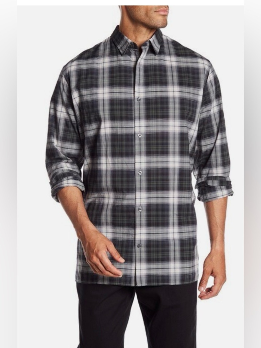Vince Plaid Button-Down Shirt